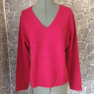 Apt 9 100% Cashmere Red V-Neck Sweater